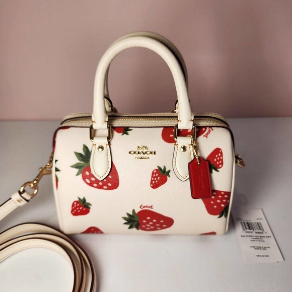 Coach Handbags - NWT Coach CH161 Mini Rowan Crossbody With Wild Strawberry Print